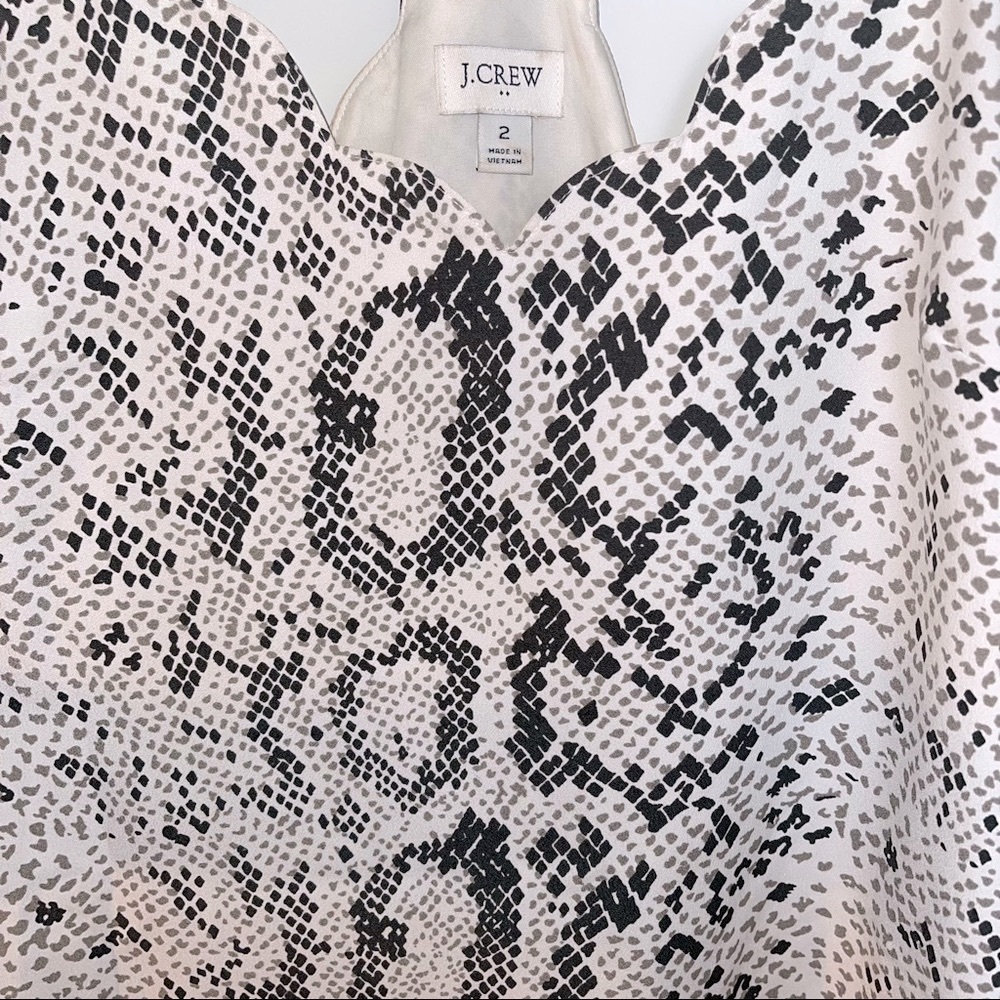 JCREW Racerback Snake Skin pattern blouse - Picture 2 of 5